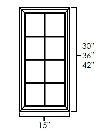 Single Glass Diagonal Doors