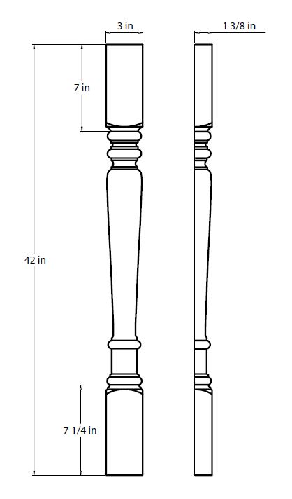 Split Corner Decorative Leg