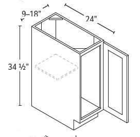 Full Height Single Door Base Cabinets