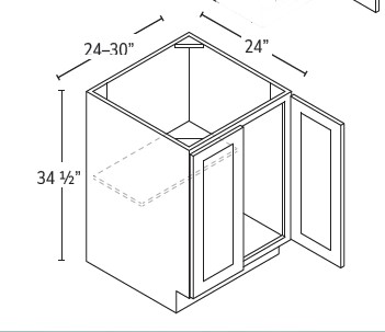Full Height Double Door Base Cabinets