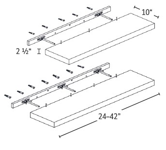 10 Inch Floating Shelves