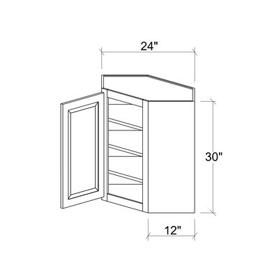 Diagonal Corner Wall Cabinet