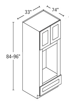 Oven Cabinets - 2 Door 3 Drawer