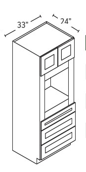 Oven Cabinets - 2 Door 1 Drawer