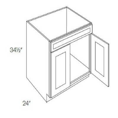1 Drawer Front Double Doors Sink Base Cabinet