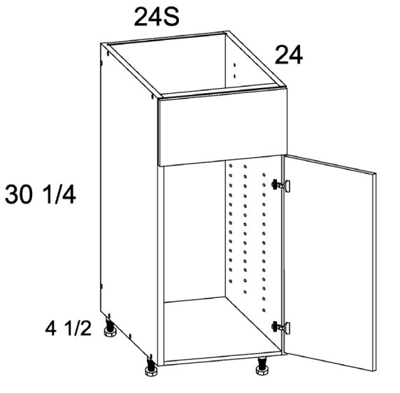 Single Door Single False Drawer Sink Base