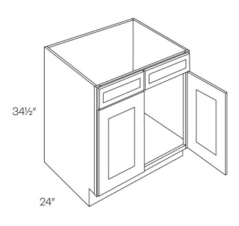 2 Drawer Front 2 Door Sink Base Cabinet