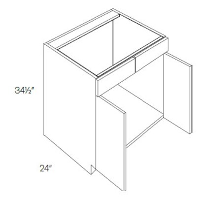2 Drawer Front 2 Door Sink Base Cabinet