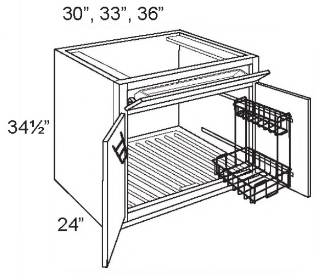 Double Door Super Sink Base