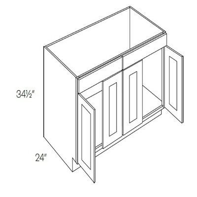 1 Drawer Front Double Doors Sink Base