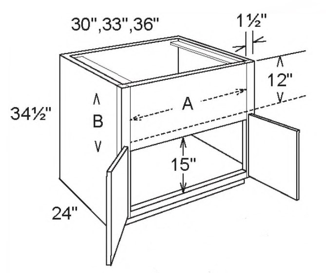 2 Door Sink Base Apron
