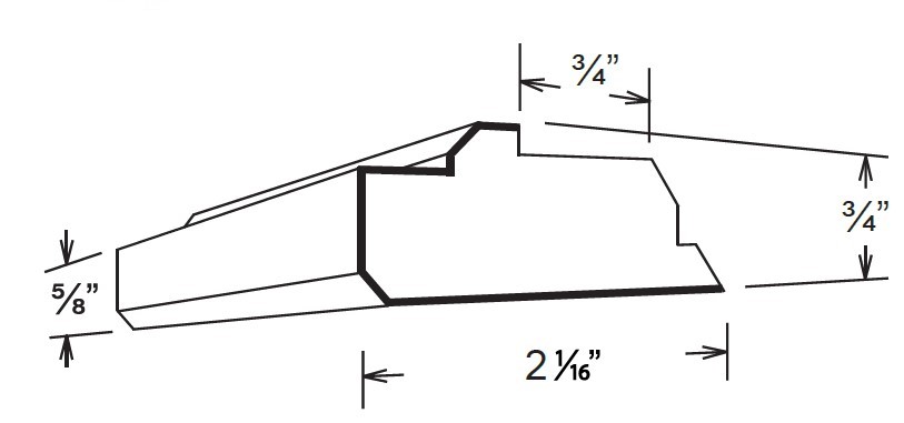 Shaker Lightrail Molding