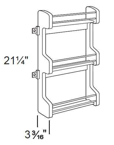 Wall Door Spice Rack