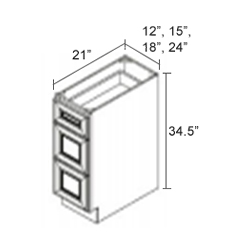 Vanity Drawer Base-3 Drawer