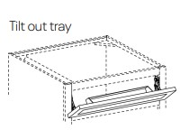 Tilt out tray