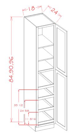 Two Door Utility Four Rollout Shelf Cabinet Kit