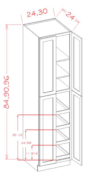 Four Door Utility Four Rollout Shelf Cabinet Kit