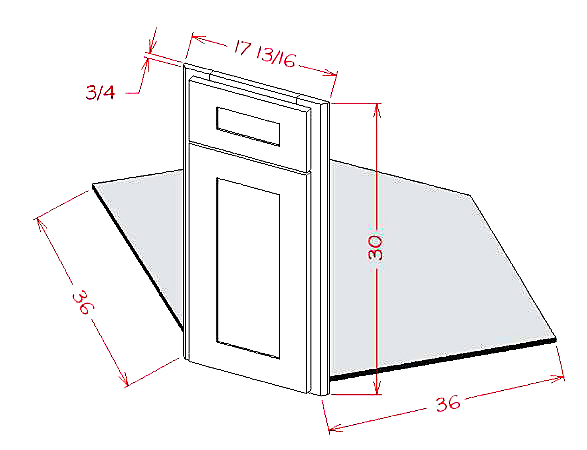 Sink Bases-Diagonal Sink Front