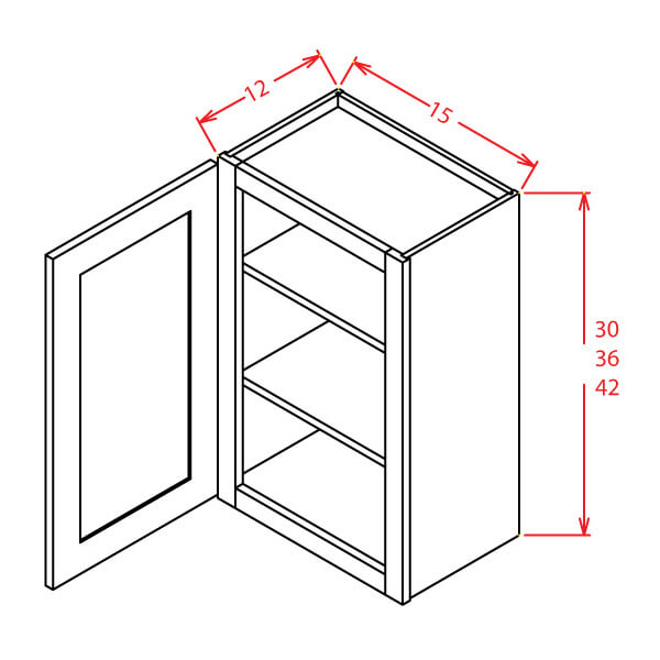Open Frame Wall Cabinets-Single Door