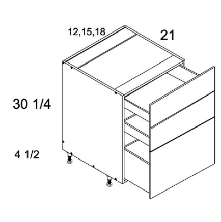 Three Drawer Vanity Base