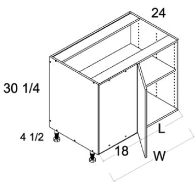 Full Height One Door Blind Base