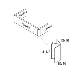 Moulding - Toe Kick-Corner PVC
