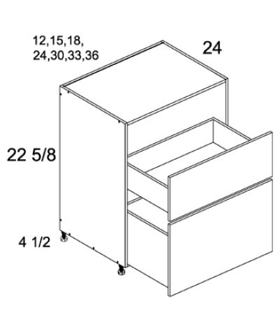 Two Drawer Desk Base