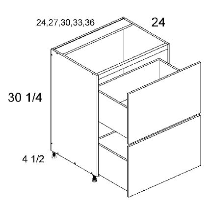 Two Drawer Range Base
