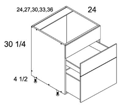 Two Drawer with False Front Range Base