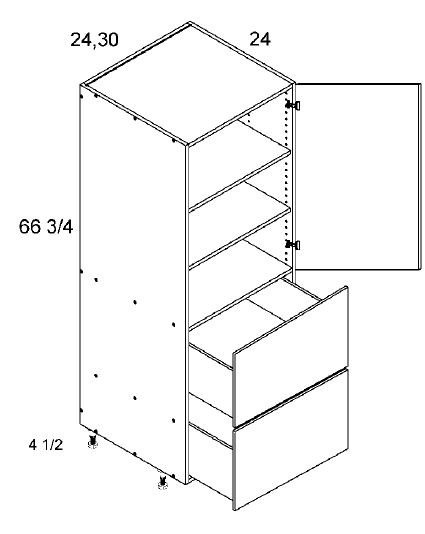 Tall with Two Drawer Utility