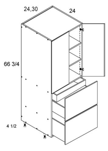 Tall with Two Drawer and One Inner Drawer Two Door
