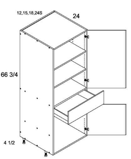 Tall with One Drawer One Door Utility