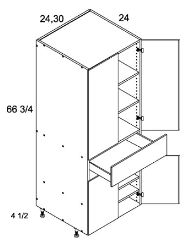 Tall with One Drawer Four Door Utility