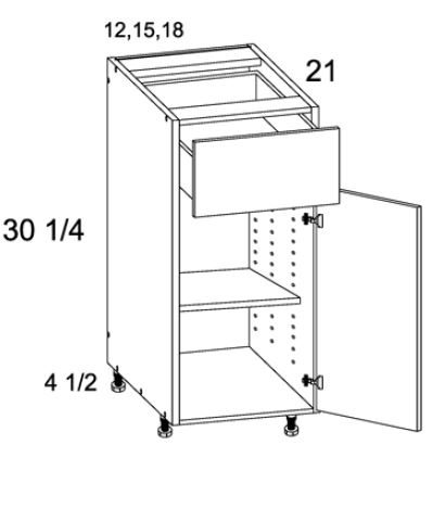 One Drawer One Door Vanity Base