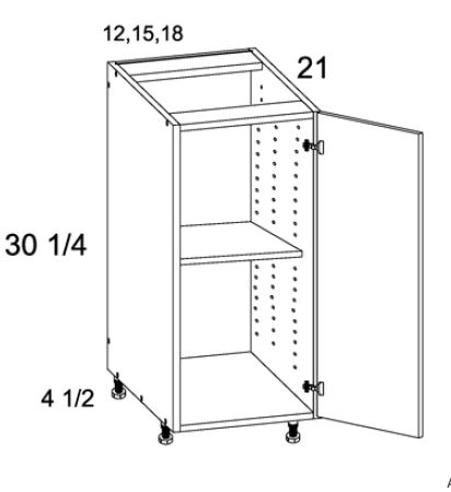 Full Height Single Door Vanity Base