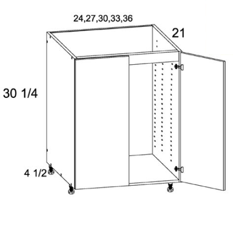 Full Height Two Door Vanity Base