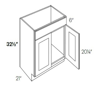 Double Doors Vanity Sink Base Cabinet