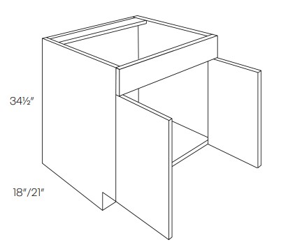 2 Door Vanity Base Cabinets