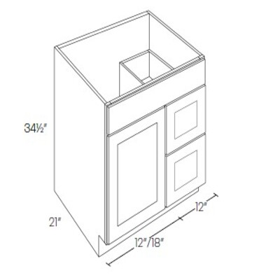 Double Doors Vanity Sink Base Cabinet