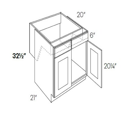 Single Door Vanity Sink Base Cabinet