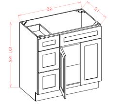 Vanity Combo Bases-Drawers Left