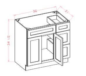 Vanity Combo Bases-Drawers Right