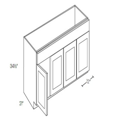 Four Doors Vanity Sink Base Cabinet