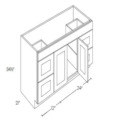 Vanity Drawer Base Cabinet - Handicap Accessible