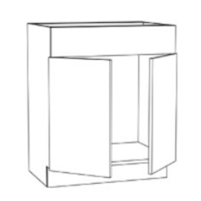 Vanity Sink Base Cabinet with Double Doors and Single False Drawer