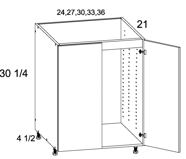 Full Height Two Door Vanity Base