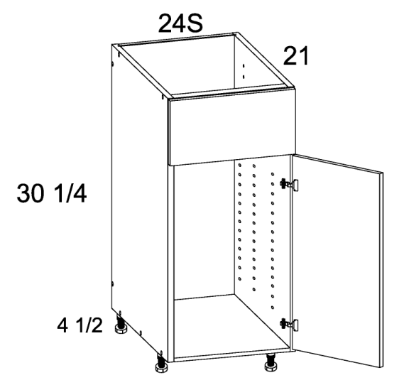 Vanity Sind Base False Front Single Door