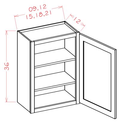 Single Door Wall Cabinets - 36