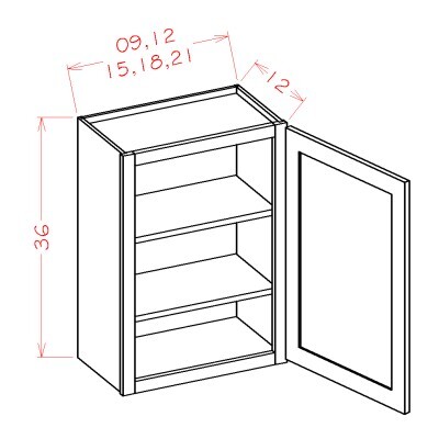 Single Door Wall Cabinets - 36