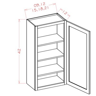Single Door Wall Cabinets - 42